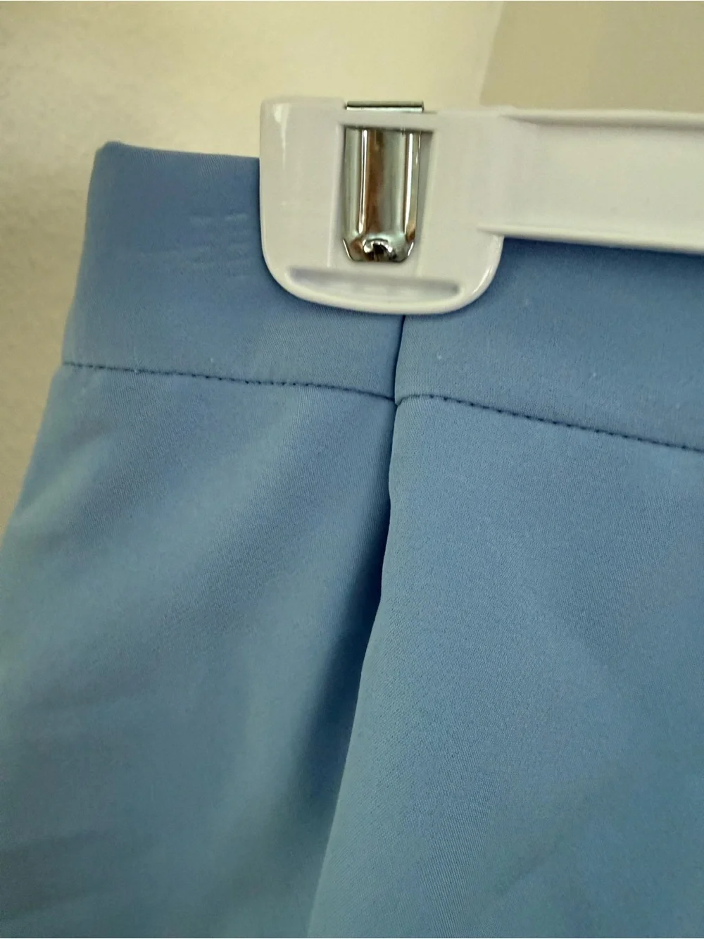 One-Shoulder Light Blue Ruffle Peplum Top